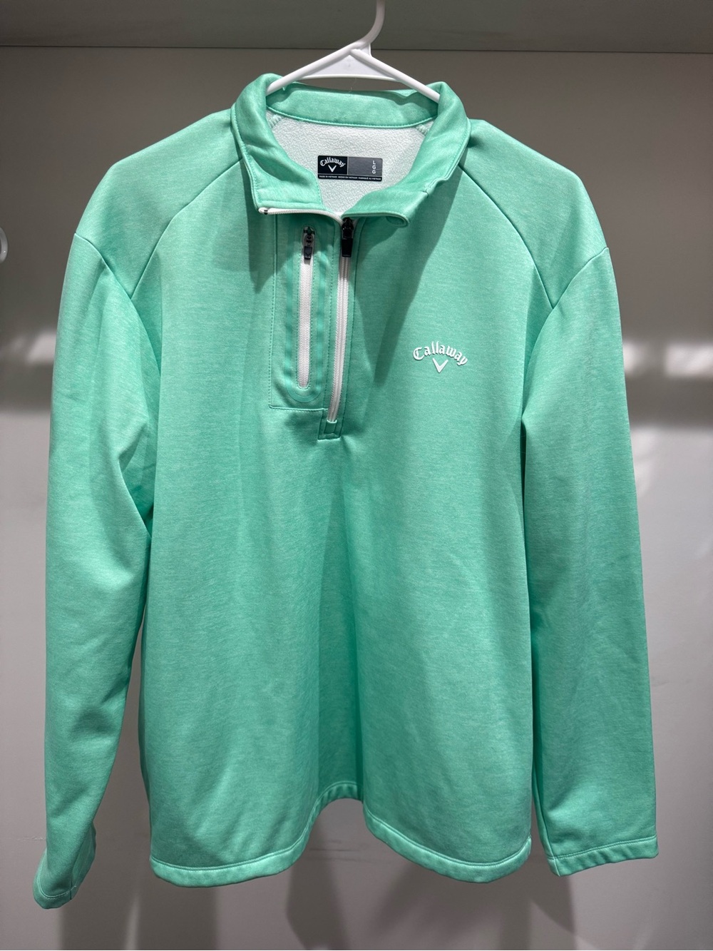 Callaway Mint Green Lightweight Half-Zip Shirt Jacket